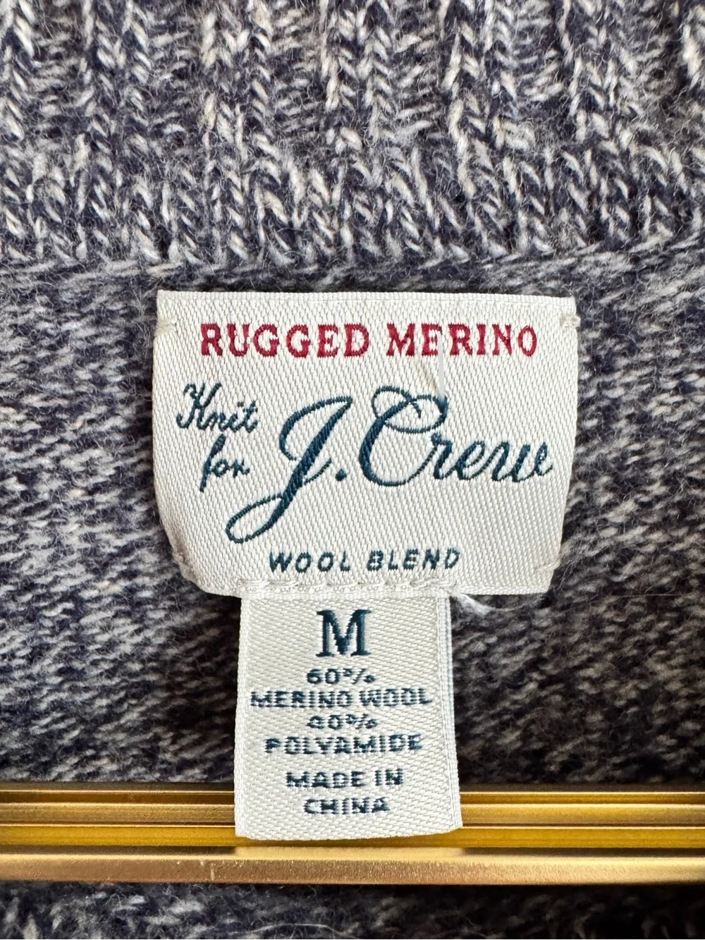 J. Crew Men's Navy Merino Wool Crewneck Sweater